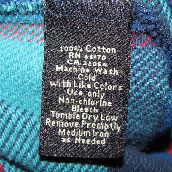 Mens' Salt Valley Plaid Flannel Button Front Shirt Size Large 100% Cotton - Picture 8 of 9